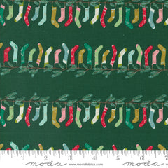 Cozy Wonderland Pine Stocking Stripe Yardage by Fancy That Design House for Moda Fabrics