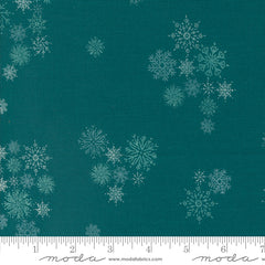 Cozy Wonderland Teal Snowflake Fall Yardage by Fancy That Design House for Moda Fabrics
