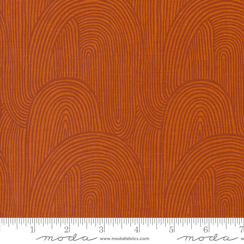 Things Above Rust Wavy Whirl Yardage by Fancy That Design House for Moda Fabrics