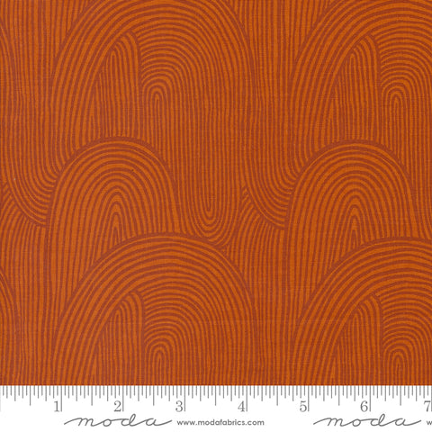 Things Above Rust Wavy Whirl Yardage by Fancy That Design House for Moda Fabrics