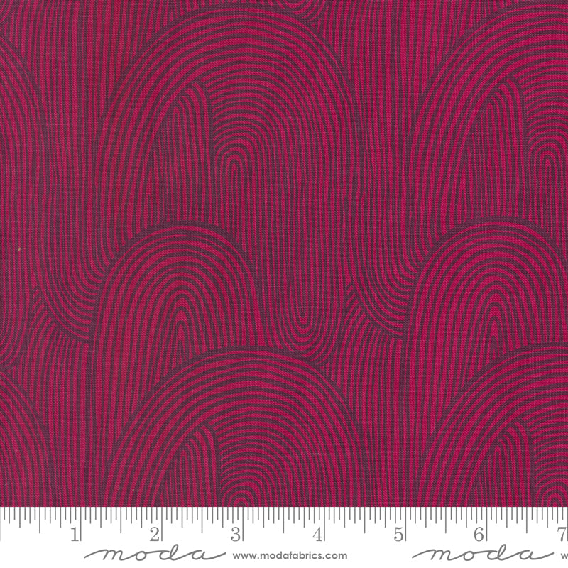 Things Above Pomegranate Wavy Whirl Yardage by Fancy That Design House for Moda Fabrics