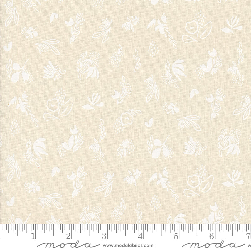 Things Above Eggshell Floral Sprinkles Yardage by Fancy That Design House for Moda Fabrics