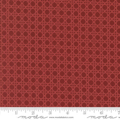 Old World Yuletide Crimson Christmas Caning Yardage by Fancy That Design House for Moda Fabrics