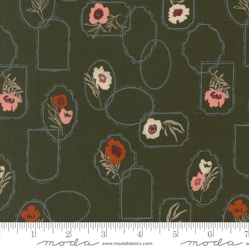 Foraged, Found & Hand Me Down Pine Floral Cameo Yardage by Fancy That Design House for Moda Fabrics