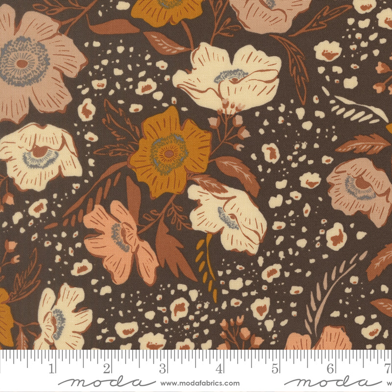 Wellspring Charcoal Flora Flourish Yardage by Fancy That Design House for Moda Fabrics