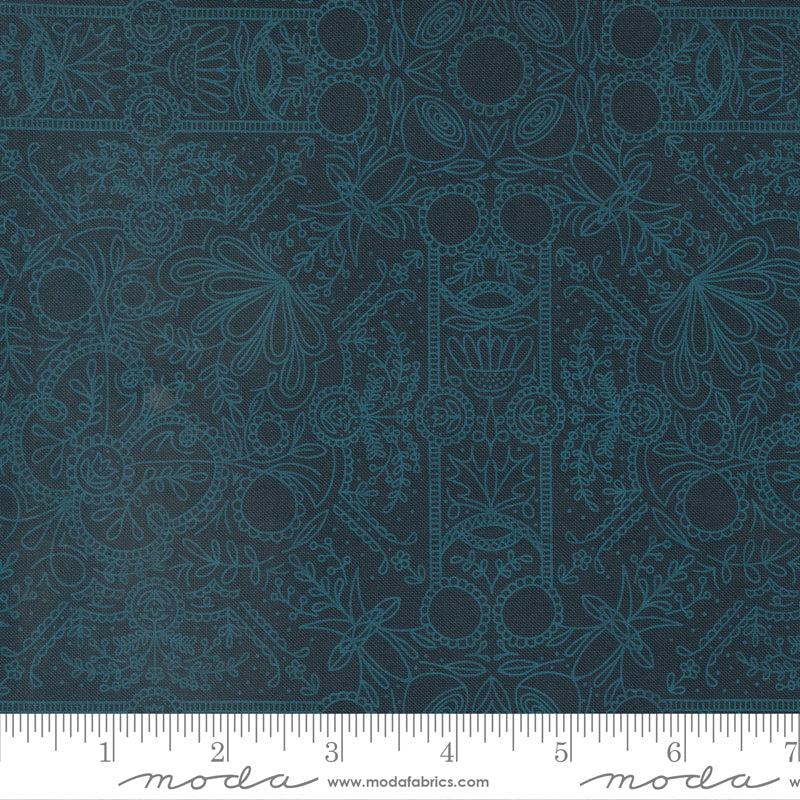 Quaint Cottage Midnight Lace Yardage by Gingiber for Moda Fabrics