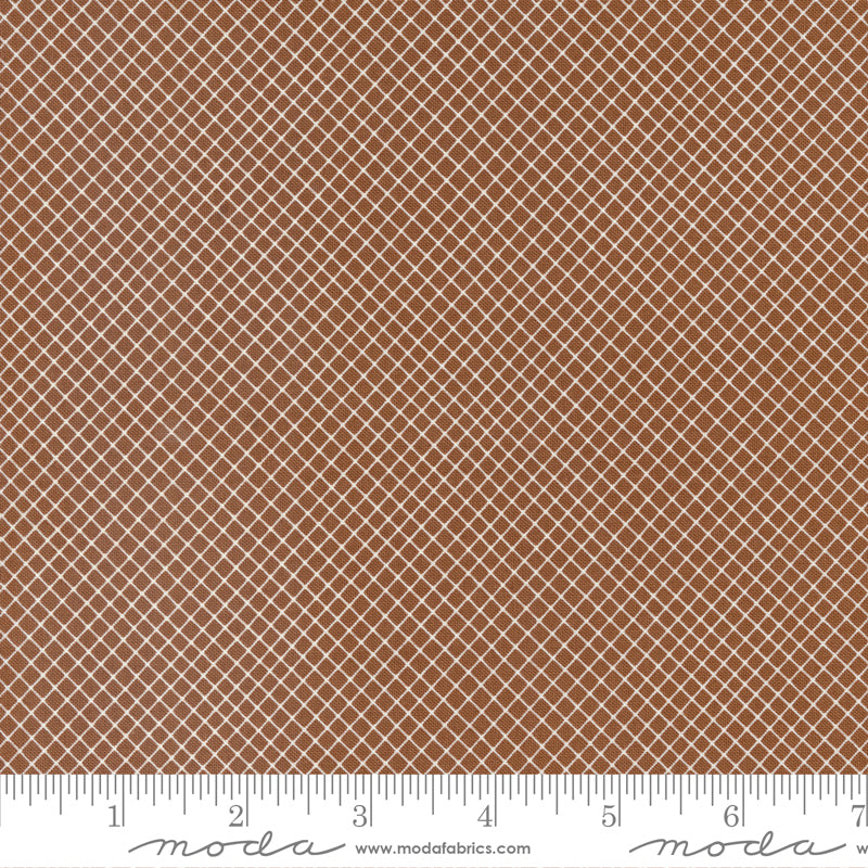 Quaint Cottage Mud Cross Check Yardage by Gingiber for Moda Fabrics