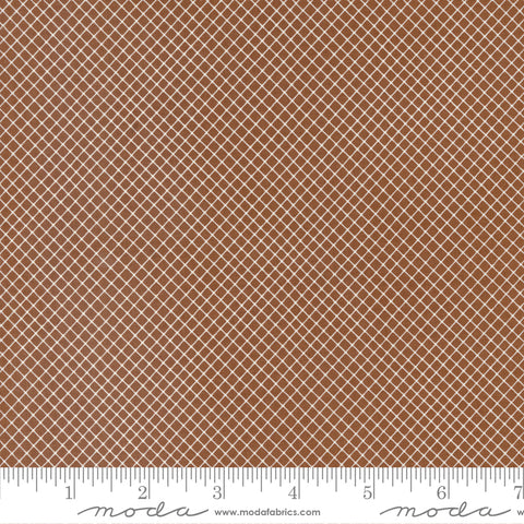 Quaint Cottage Mud Cross Check Yardage by Gingiber for Moda Fabrics