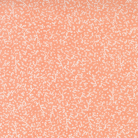 BOLT END 14" Dandi Duo Peach Painted Leaves Yardage by Robin Pickens for Moda Fabrics