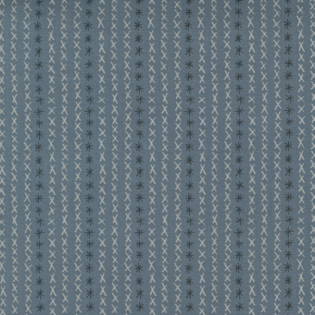 Dandi Duo Graphite Cross Stitch Stripe Yardage by Robin Pickens for Moda Fabrics
