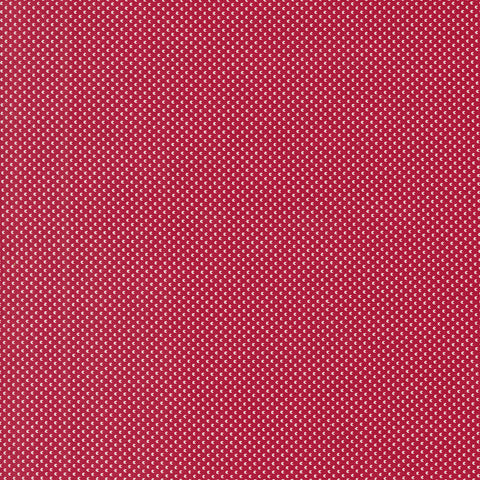 Dear Santa Crimson Mini Snowballs Yardage by Primitive Gatherings for Moda Fabrics