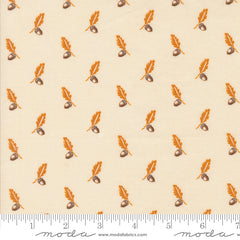 Pumpkin Spice Gatherings Cream Pumpkin Acorn and Oak Yardage by Primitive Gatherings for Moda Fabrics