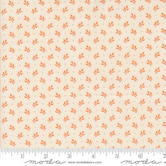 Pumpkin Spice Gatherings Cream Pumpkin Leaf Branch Yardage by Primitive Gatherings for Moda Fabrics
