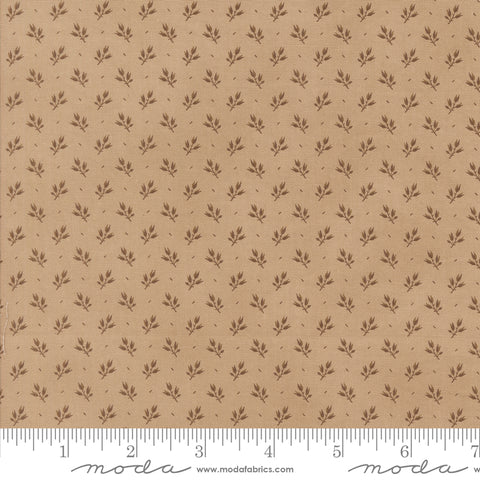 Pumpkin Spice Gatherings Khaki Leaf Branch Yardage by Primitive Gatherings for Moda Fabrics