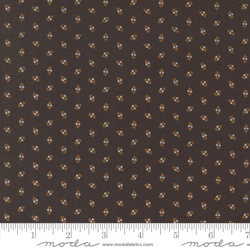 Pumpkin Spice Gatherings Black Dirt Berry Sprig Yardage by Primitive Gatherings for Moda Fabrics