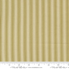 Pumpkin Spice Gatherings Basil Linen Stripe Yardage by Primitive Gatherings for Moda Fabrics