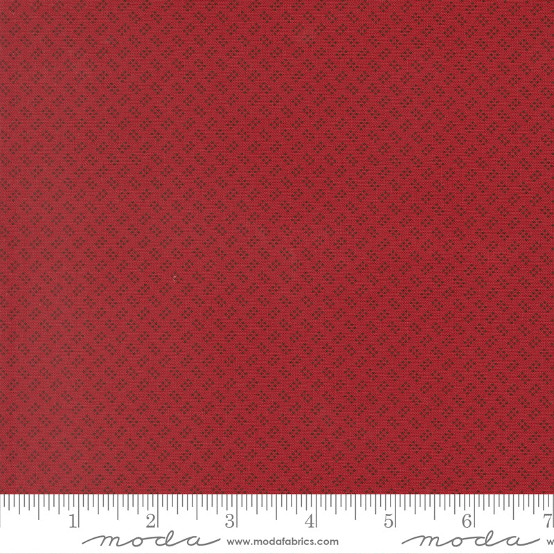 Joyful Gatherings II Deep Crimson Six Pack Dot Yardage by Primitive Gatherings for Moda Fabrics