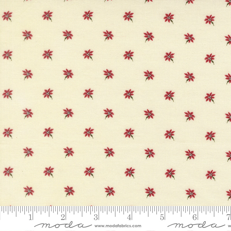 Joyful Gatherings II Cloud Poinsettia Yardage by Primitive Gatherings for Moda Fabrics
