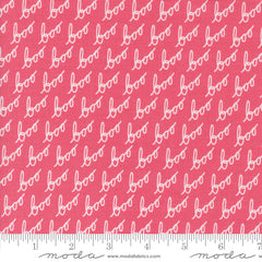 Hey Boo Love Potion Pink Boo Text Yardage by Lella Boutique for Moda Fabrics