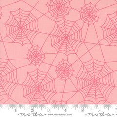 Hey Boo Bubble Gum Pink Webs Yardage by Lella Boutique for Moda Fabrics