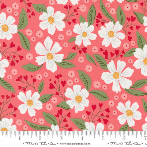 Love Blooms Lipstick Love In Bloom Yardage by Lella Boutique for Moda Fabrics