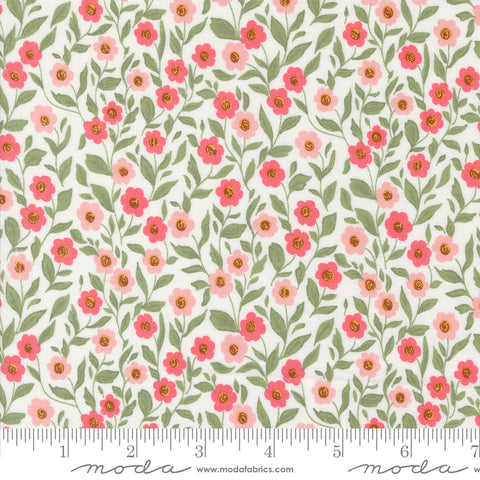 Love Blooms Lace Cupid Floral Yardage by Lella Boutique for Moda Fabrics