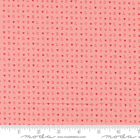 Love Blooms Blush LOVE Yardage by Lella Boutique for Moda Fabrics