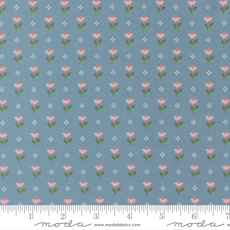 Wild Honey Sky Bumbling Posies Yardage by Lella Boutique for Moda Fabrics