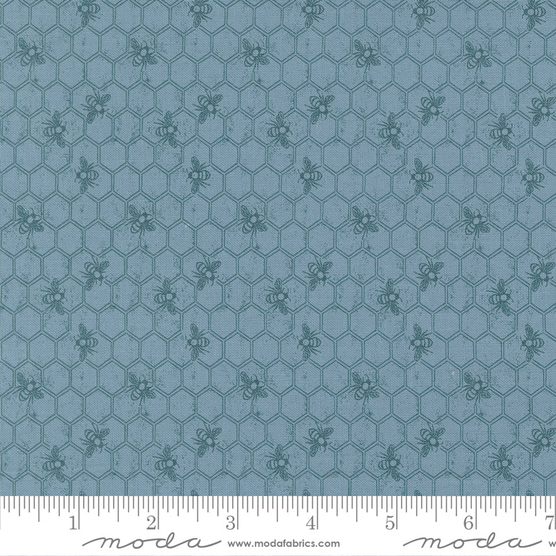 Wild Honey Sky Honeycomb Yardage by Lella Boutique for Moda Fabrics