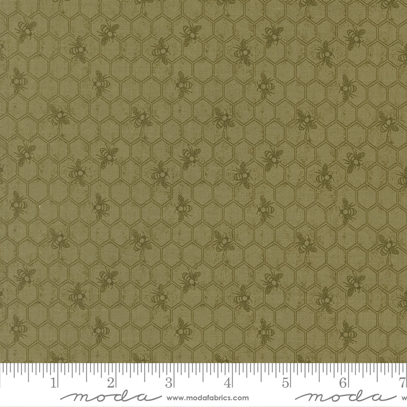 Wild Honey Fern Honeycomb Yardage by Lella Boutique for Moda Fabrics