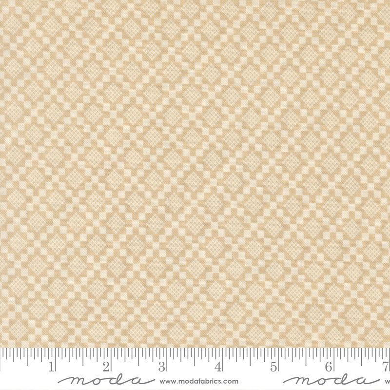 True Love Oatmeal Checkmate Yardage by Lella Boutique for Moda Fabrics