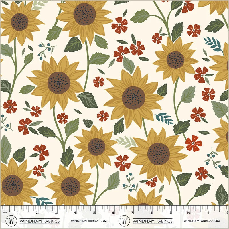 Honeycrisp Ivory Sunshine Yardage by Allison Harris for Windham Fabrics