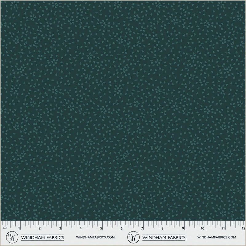 Honeycrisp Deep Teal Speck Yardage by Allison Harris for Windham Fabrics