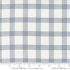 Nantucket Summer Cream Navy Plaid Yardage by Camille Roskelley for Moda Fabrics