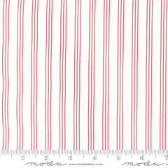 Lighthearted Cream Red Stripe Yardage by Camille Roskelley for Moda Fabrics