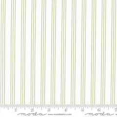 Lighthearted Cream Green Stripe Yardage by Camille Roskelley for Moda Fabrics