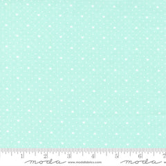 Lighthearted Aqua Heart Dot Yardage by Camille Roskelley for Moda Fabrics