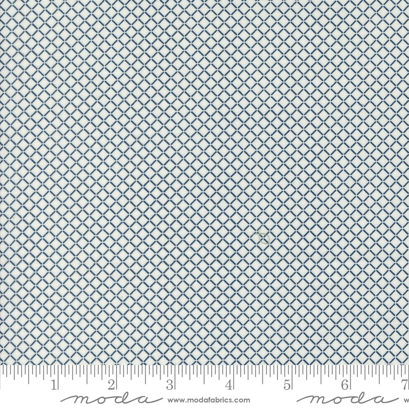 Rosemary Cottage Cream Navy Little Sail Yardage by Camille Roskelley for Moda Fabrics
