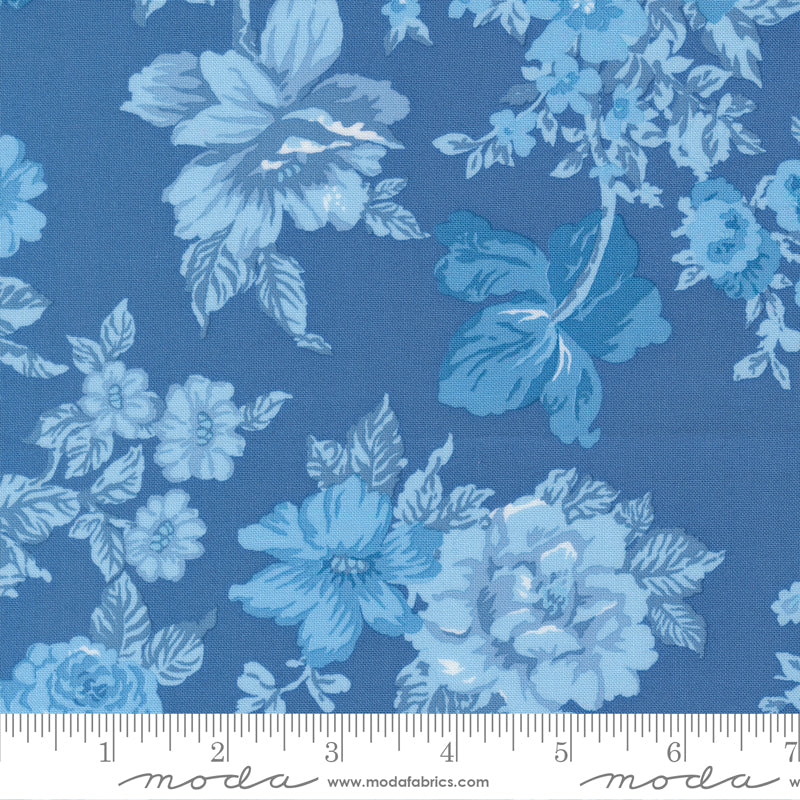 Blueprint Blue Heirloom Yardage by Camille Roskelley for Moda Fabrics