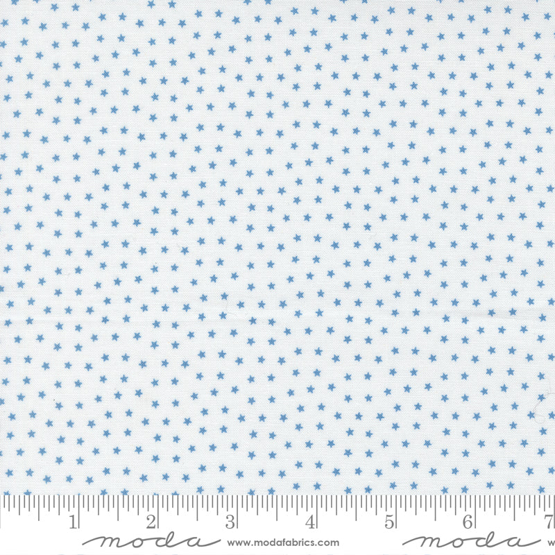 Blueprint White Blue Starlight Yardage by Camille Roskelley for Moda Fabrics