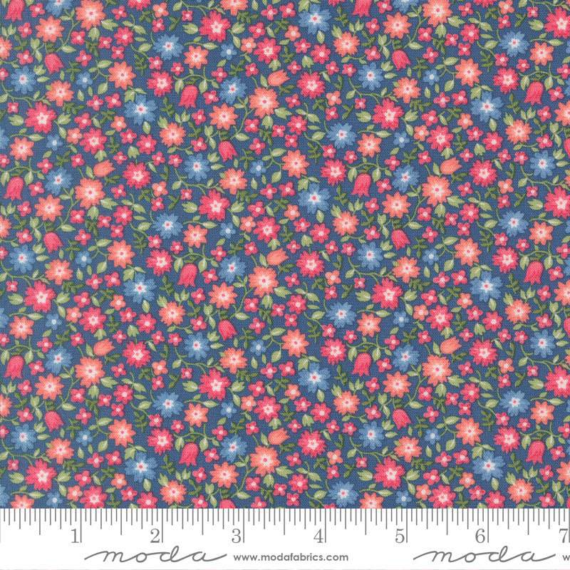 A Cat Named Stitch Sea Lucky Yardage by Camille Roskelley for Moda Fabrics