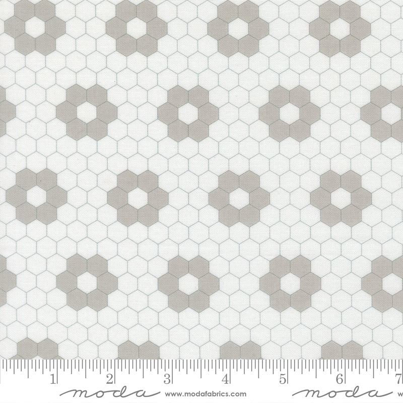 A Cat Named Stitch Cream Grey Quilted Yardage by Camille Roskelley for Moda Fabrics