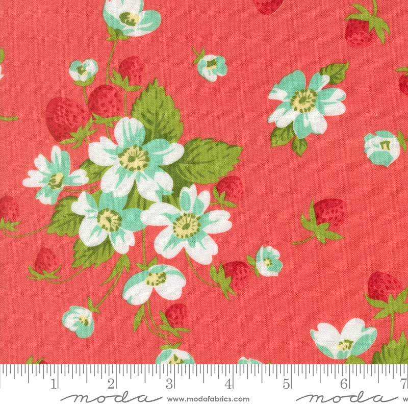 Bloomsberry Nantucket Red In Bloom Yardage by Camille Roskelley for Moda Fabrics