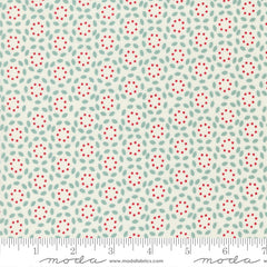 Vintage Cream Aqua Petals Yardage by Sweetwater for Moda Fabrics