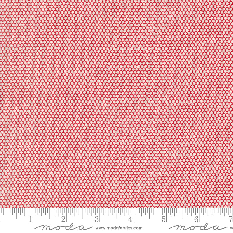 On Dasher Vanilla Red Mini Slopes Yardage by Sweetwater for Moda Fabrics