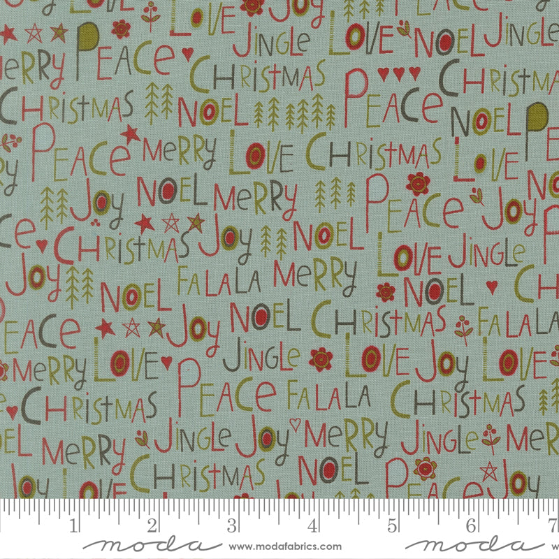 Chilly Storm Peace Love Joy Yardage by Sweetwater for Moda Fabrics