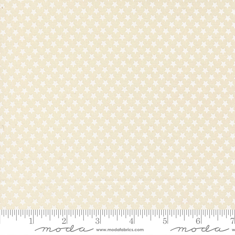 Chilly Vanilla White Star Bright Yardage by Sweetwater for Moda Fabrics