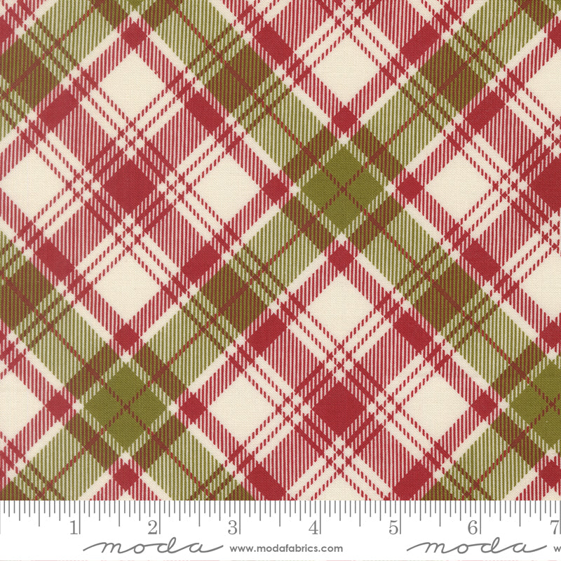 Chilly Red Christmas Plaid Yardage by Sweetwater for Moda Fabrics