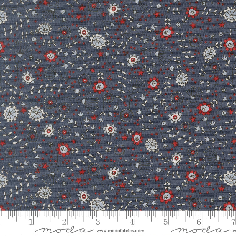 Independence Day Indigo The Meadow Yardage by Sweetwater for Moda Fabrics