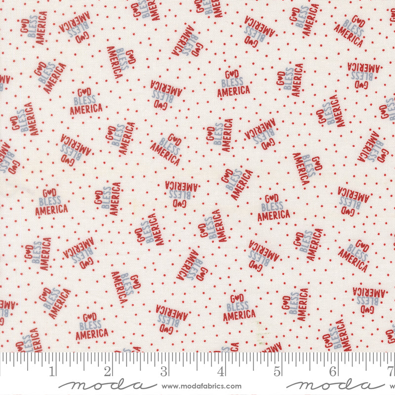 Independence Day Vanilla God Bless America Yardage by Sweetwater for Moda Fabrics